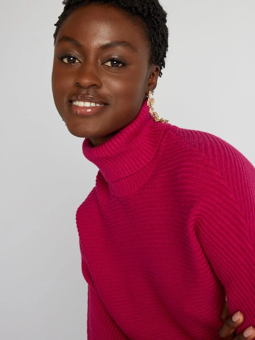 Pull en maille chauve souris   Rouge