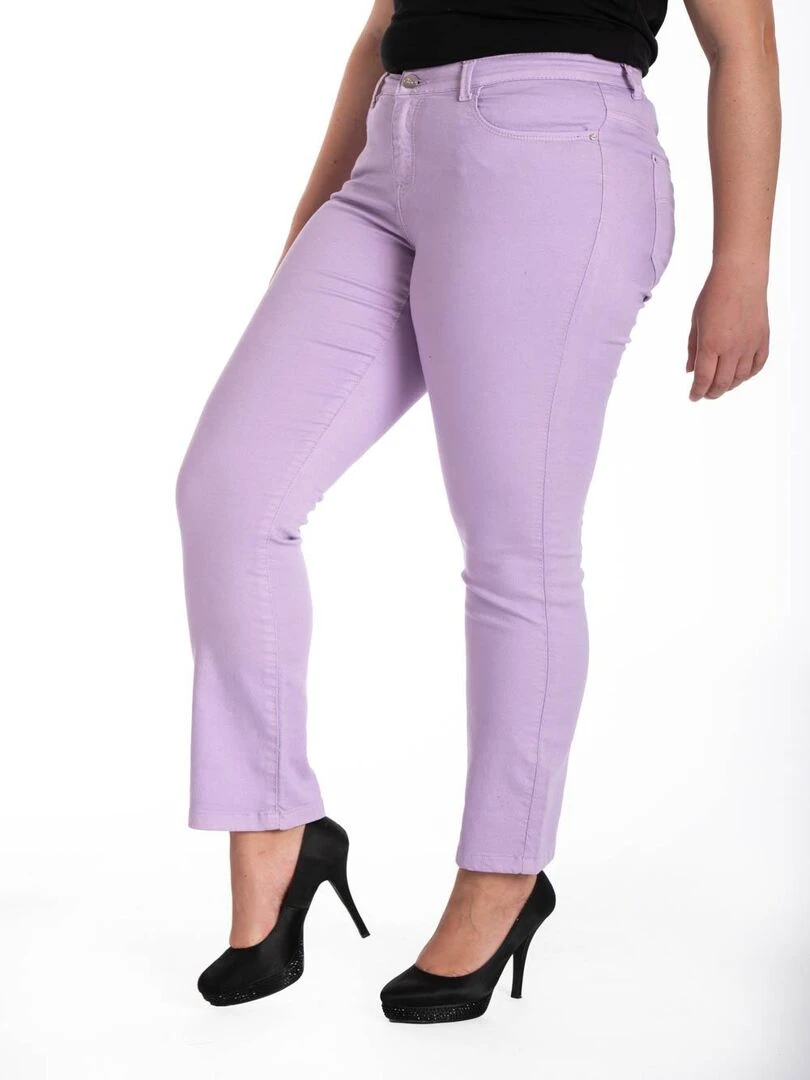 Jeans de couleur taille haute stretch OBR13 'OBER' Mauve