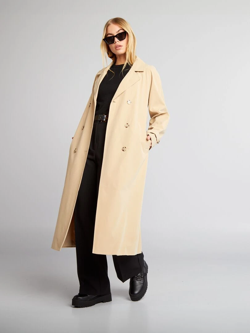 Trench 'JDY' avec ceinture Beige