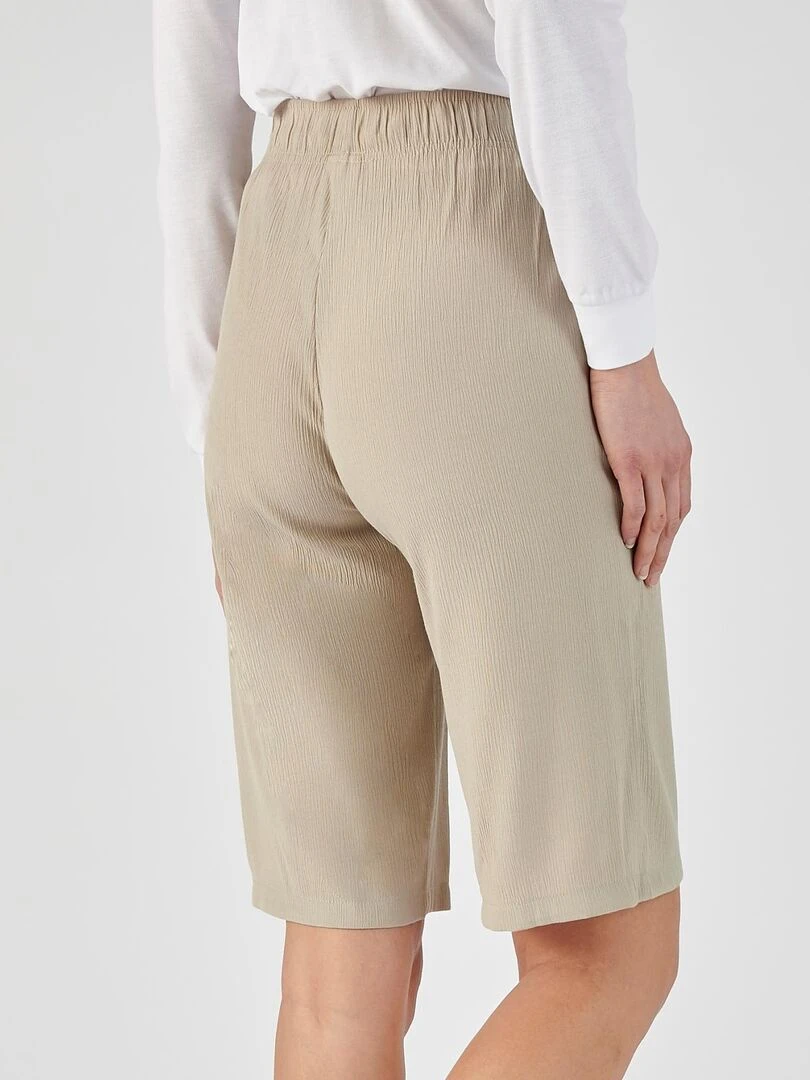 Bermuda crépon léger   Damart   Marron