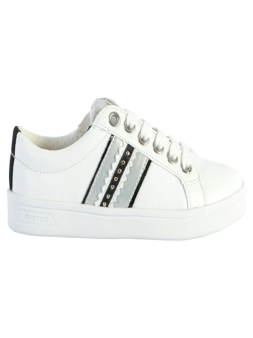 Basket Cuir Enfant Geox Djrock Gris