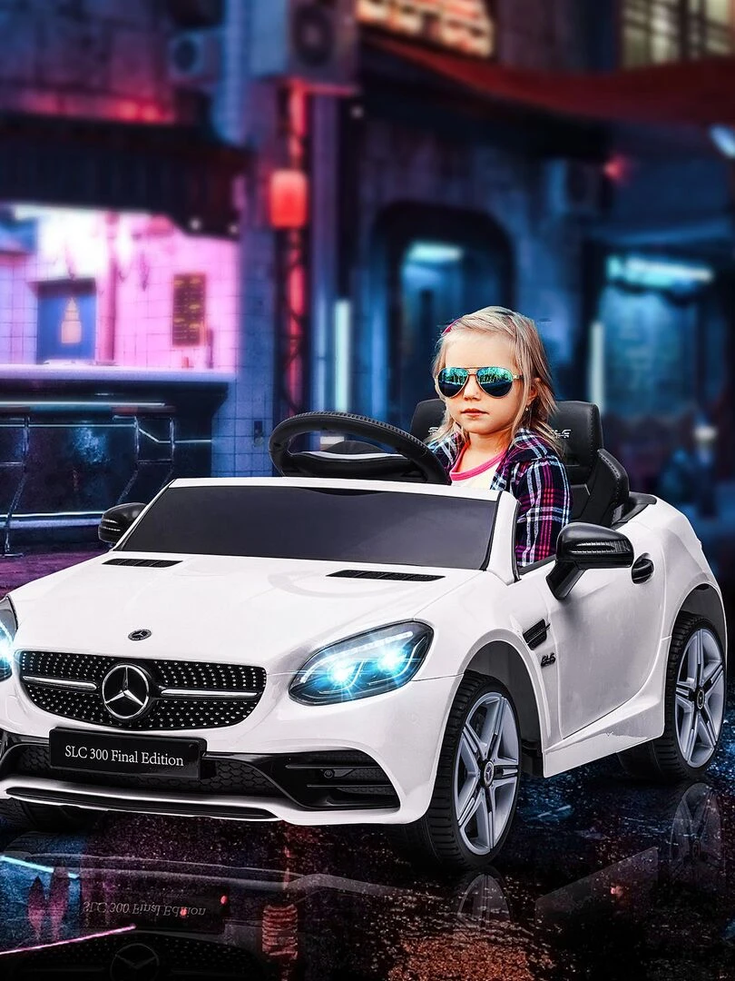 Voiture électrique enfant avec télécommande Mercedes SLC 300   Blanc