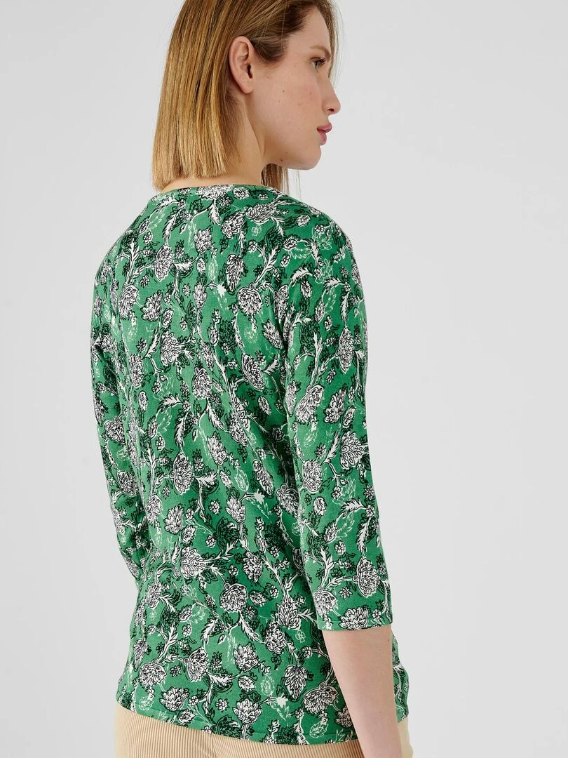 Pull maille fine manches 3/4   Damart   Rose