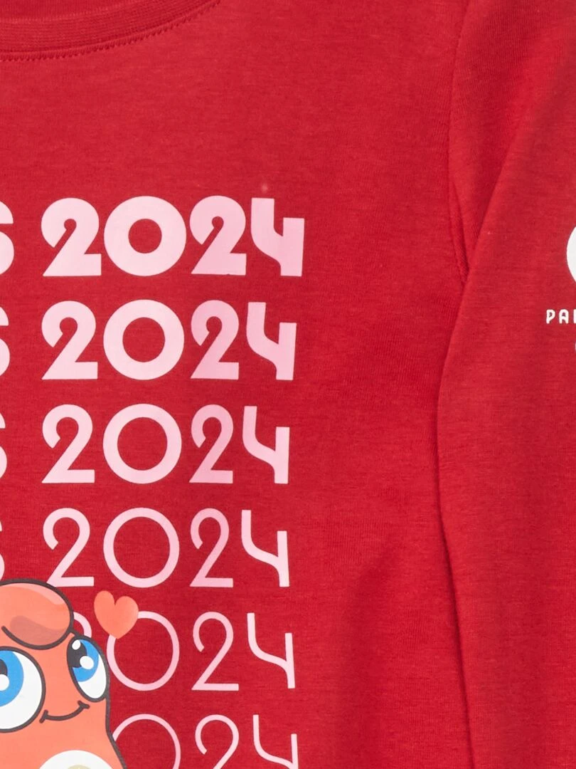 T shirt en jersey   Paris 2024   Rouge