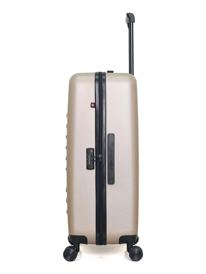 SWISS KOPPER   VALISE GRAND FORMAT ABS WIL 4 ROUES 75 CM   Beige