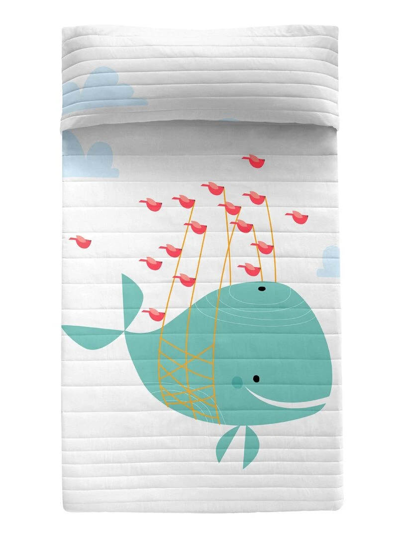 Couvre lit Whale "Happyfriday" Multicolore