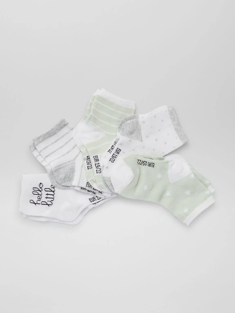 Lot de 5 chaussettes Blanc