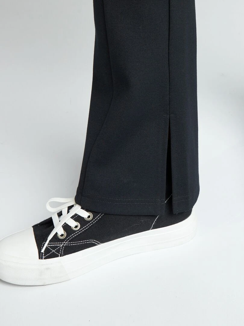 Pantalon flare/bootcut avec fentes   noir