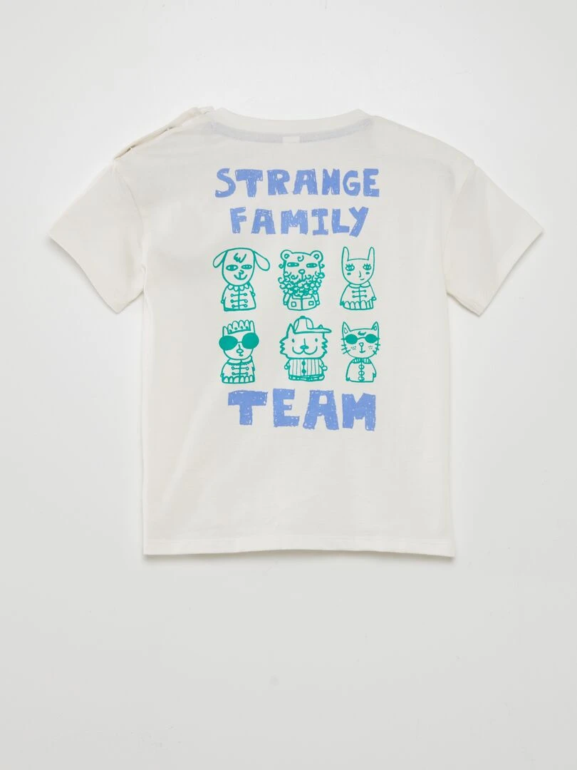 T shirt à col rond X Little Bad Wolf   Mixte   Blanc