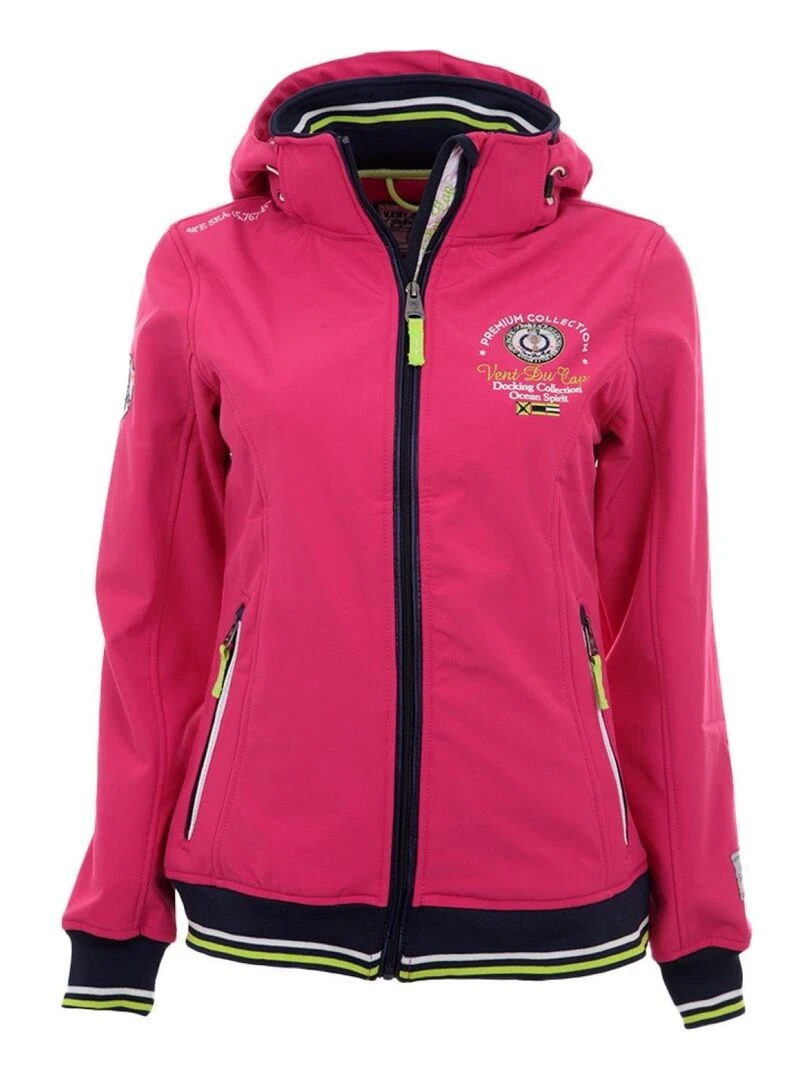 Blouson softshell femme AFILEA VENT DU CAP Rose fushia
