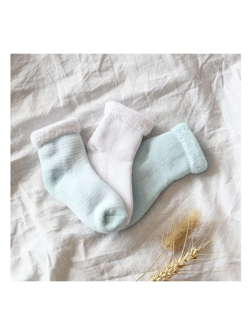 Lot de 3 paires de chaussettes Bleu