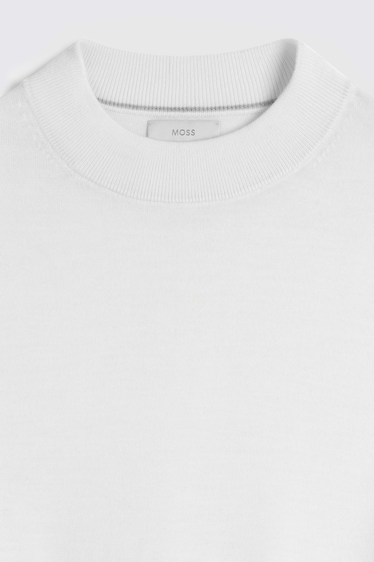 White Merino Mock-Neck Jumper   Buy Online at Moss