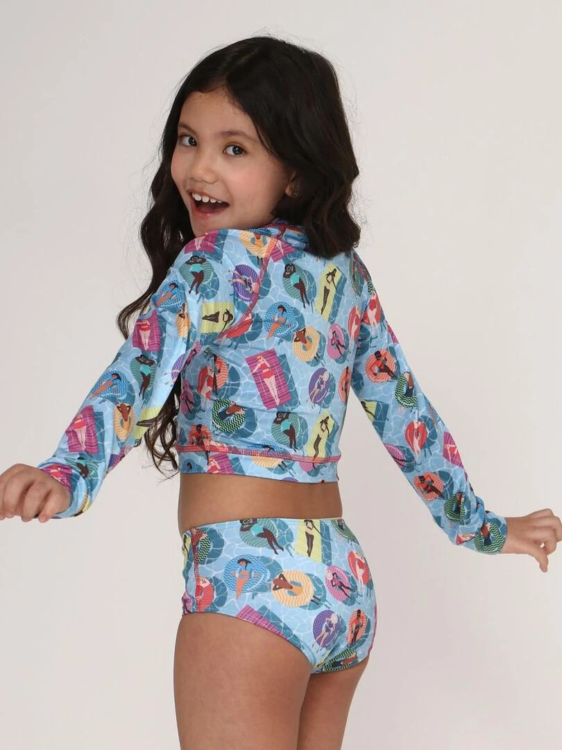 Maillot de bain deux pièces fille Bem estar UPF 50+ UV Line Multicolore