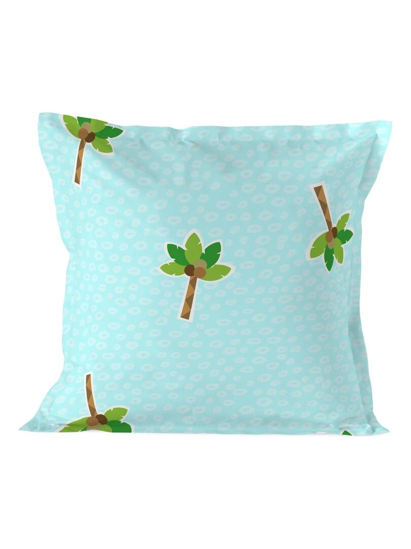 Taie d'oreiller Hippo Berceau "Happyfriday"   Bleu Vert