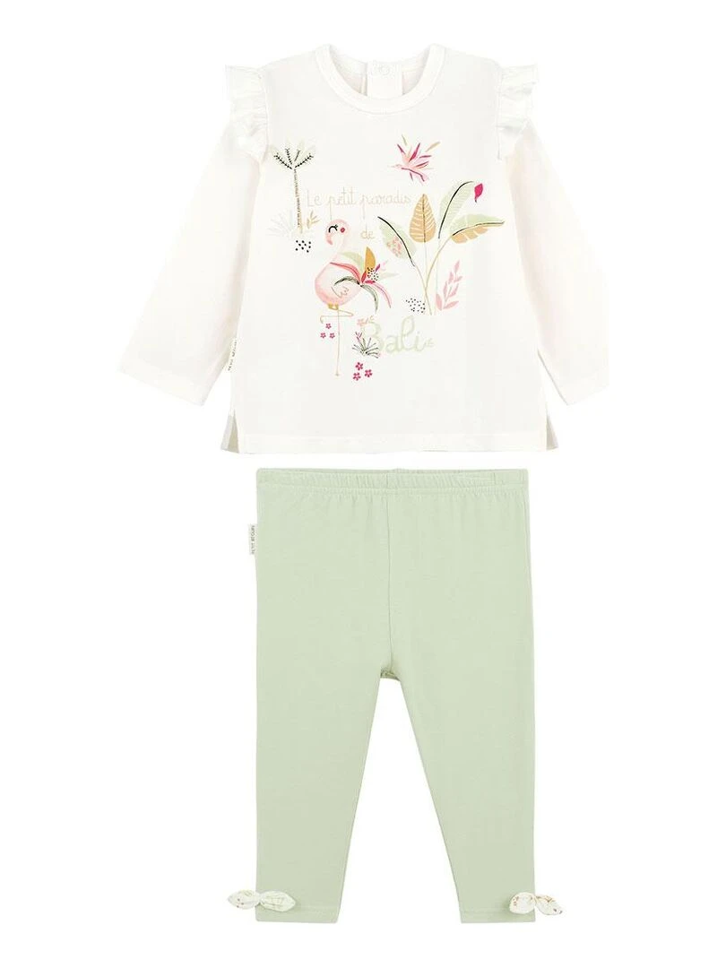 Pyjama bébé 2 pièces Petit Paradis Ecru