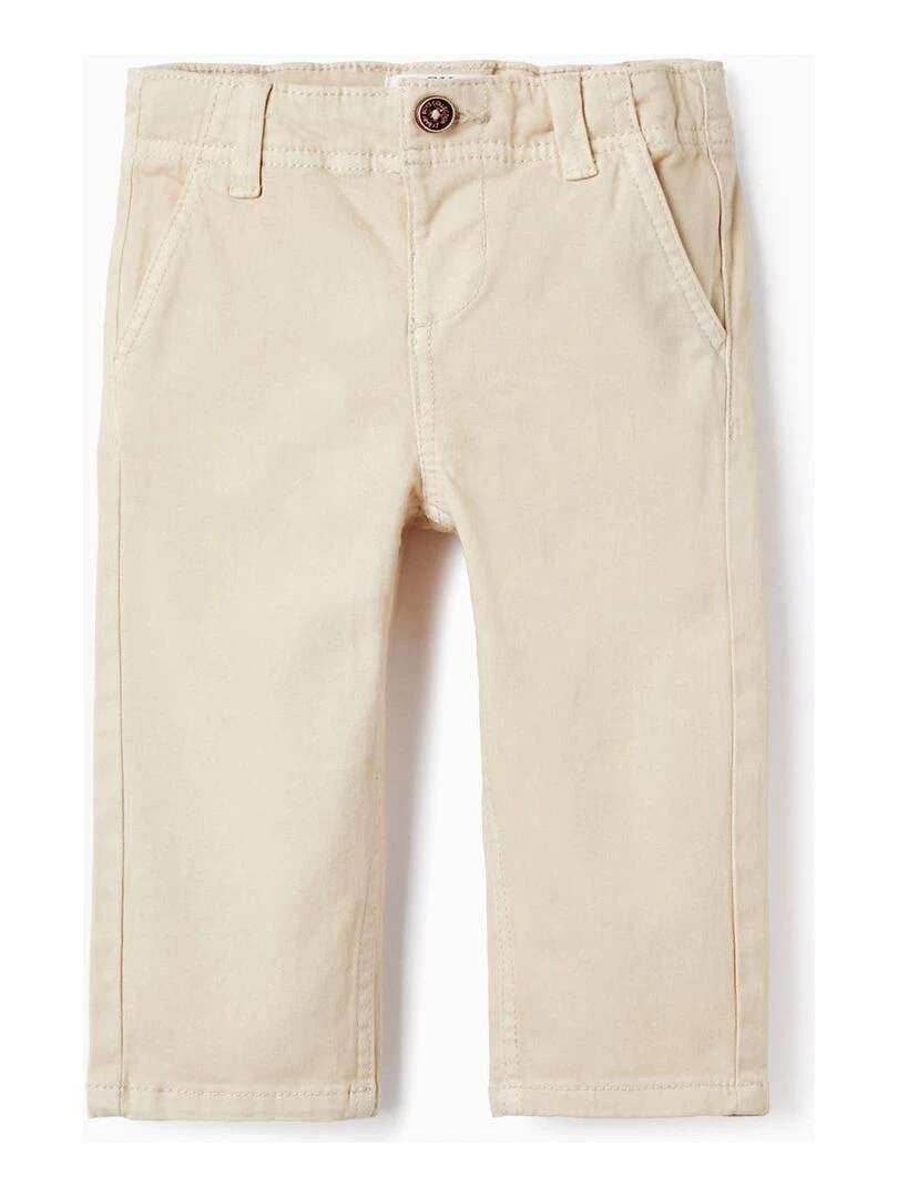 Pantalon Chino en Coton pour Bébé Garçon Beige clair