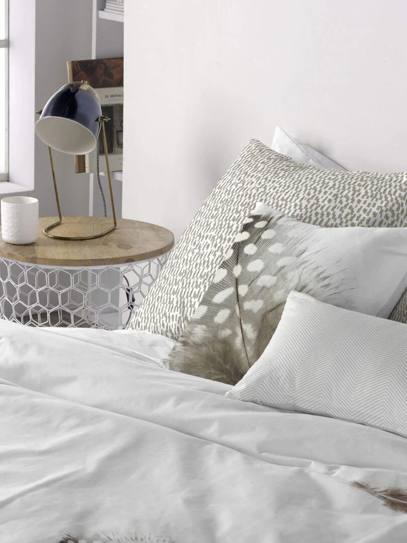 Housse de coussin Light "Happyfriday"   Blanc
