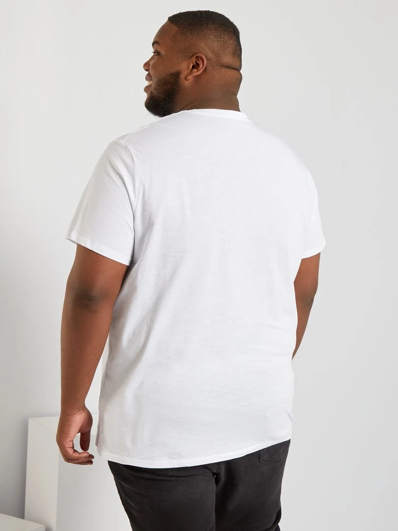 T shirt uni en maille jersey blanc
