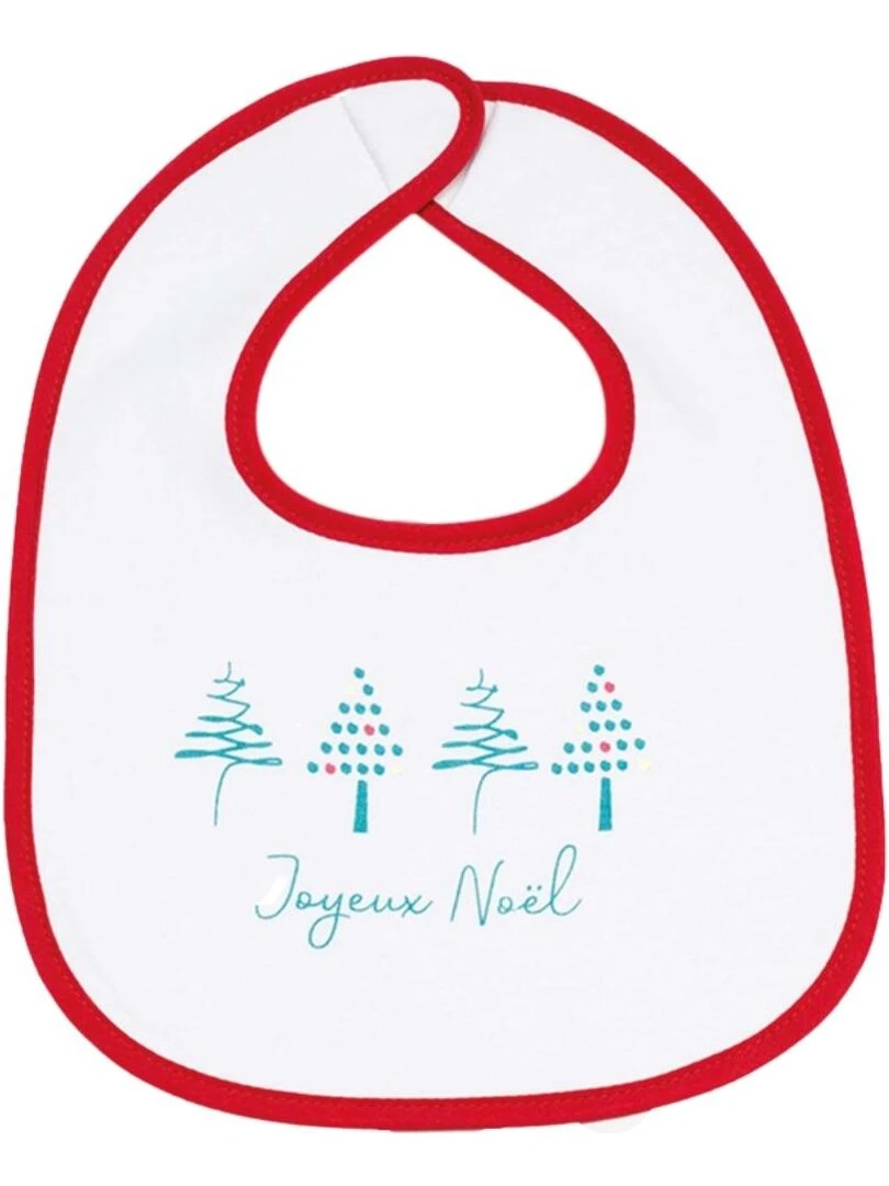 Lot de 2 bavoirs de Noël 1er âge Rouge