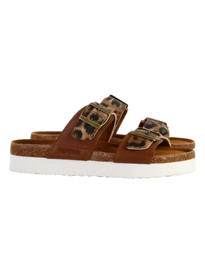 Mules Plate Cuir Solinea   Marron