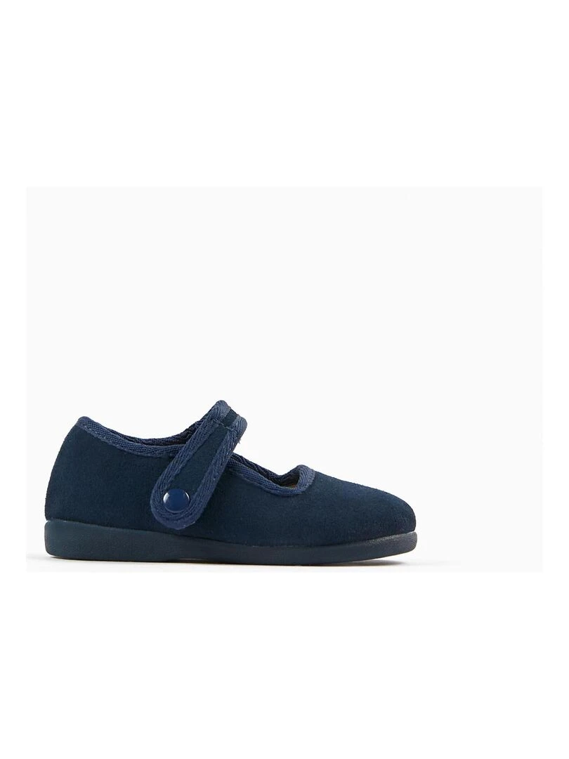 Sabots en cuir pour bébé fille ALPINE LUXURY Bleu foncé