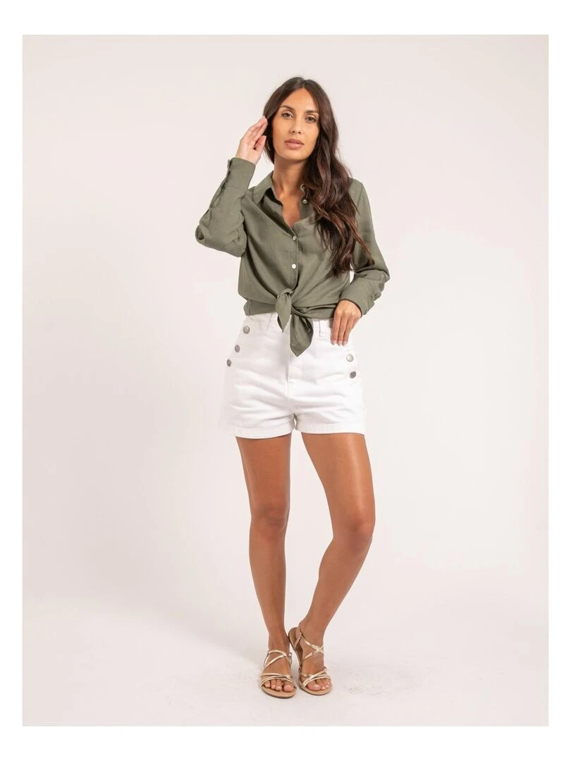 Chemise lin ORDYNE   Kaki