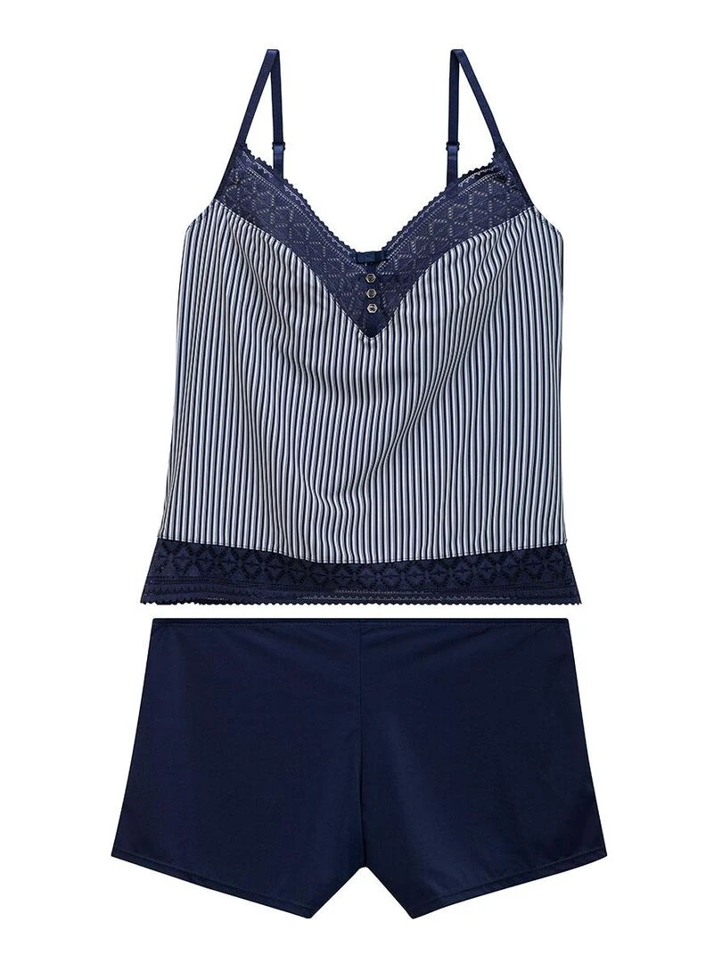 Top short PACOTILLE Pomm'Poire Bleu