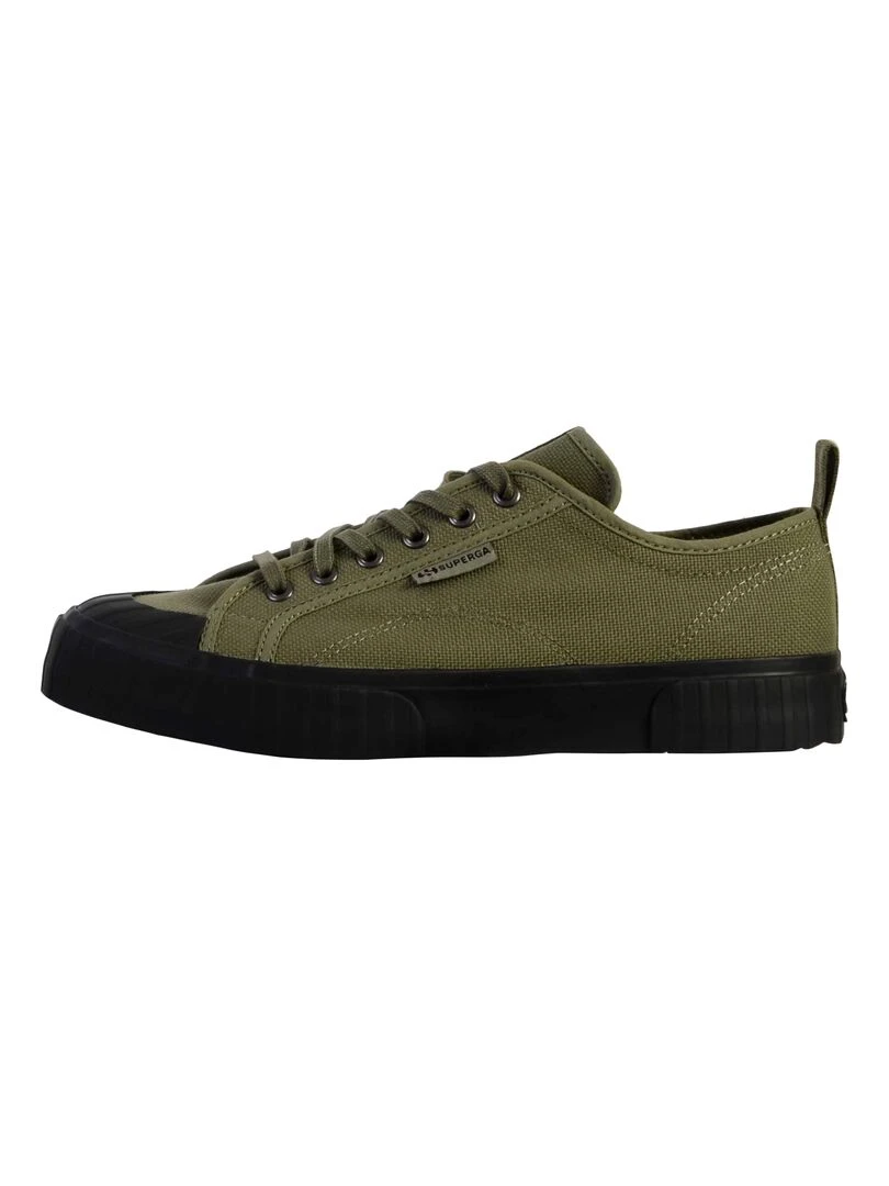 Basket à Lacet Superga Stripe Webbing Vert