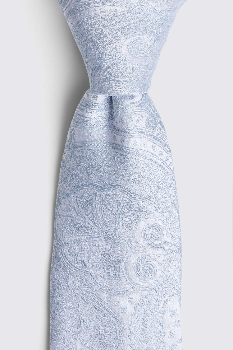Sky Wedding Paisley Tie Buy Online at Moss