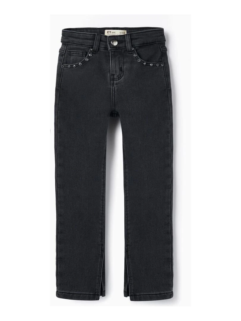 Jean slim fit avec clous pour fille GREAT GOALS GREAT WORLD Gris foncé