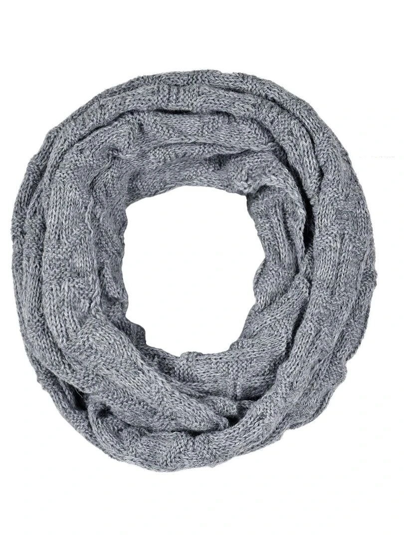 Ensemble Snood Bonnet Nora   Made in UE   Gris foncé