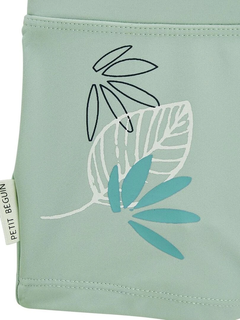 Maillot de bain enfant 2 pièces t shirt de protection UV & boxer Gabon   Vert