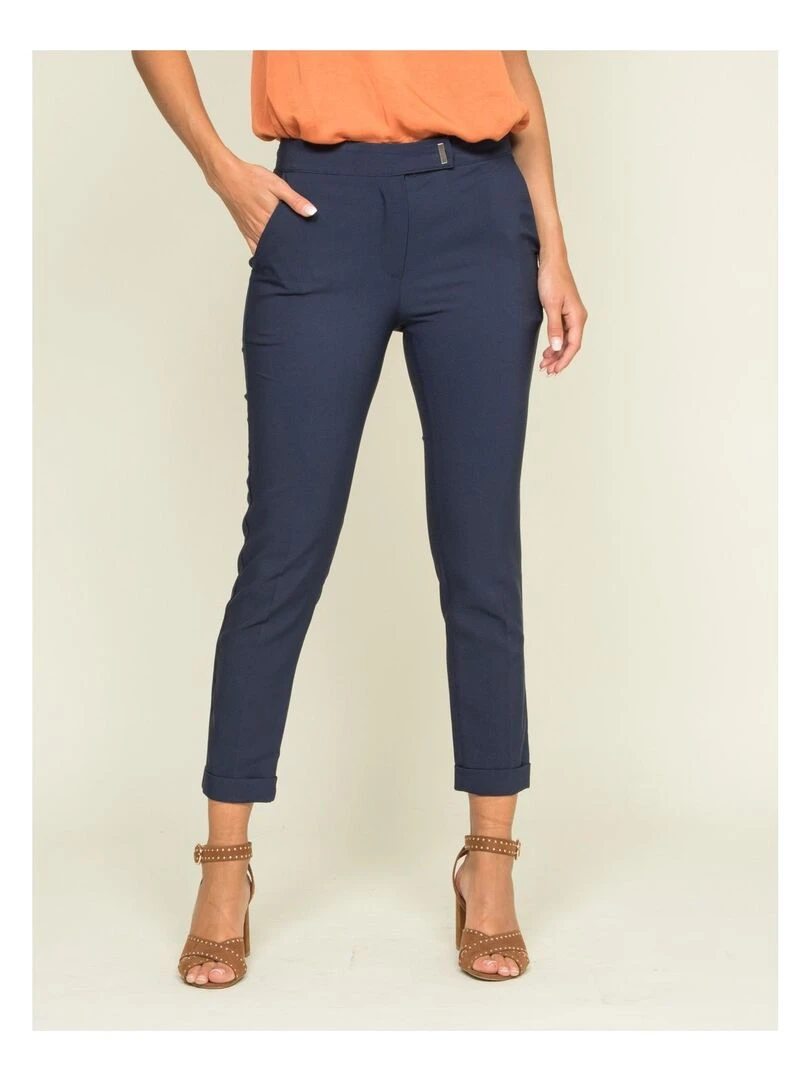 Pantalon cigarette ECLAIR Bleu marine