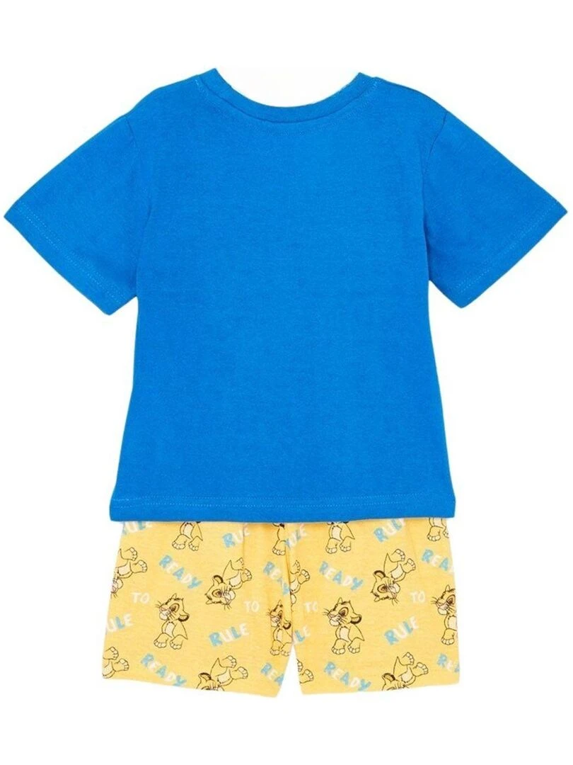 Disney Ensemble T shirt short garçon Imprimé Le Roi Lion Bleu