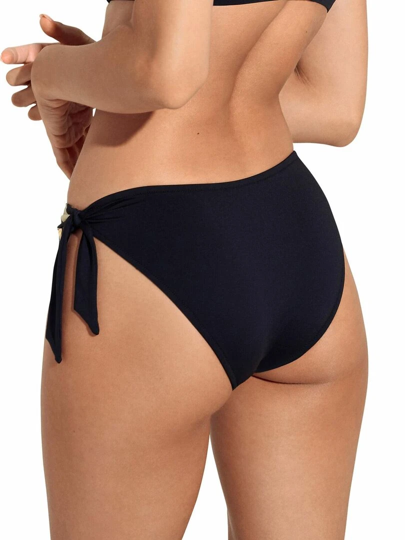 Bas maillot slip de bain à nouettes amovibles Iceland Noir