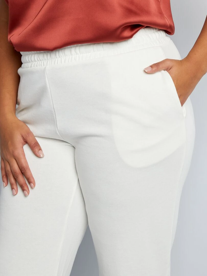 Jogging en molleton   Blanc