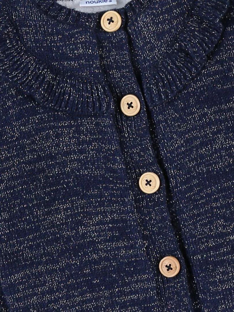 Cardigan tricoloudoux à volants    Noukie's   Bleu