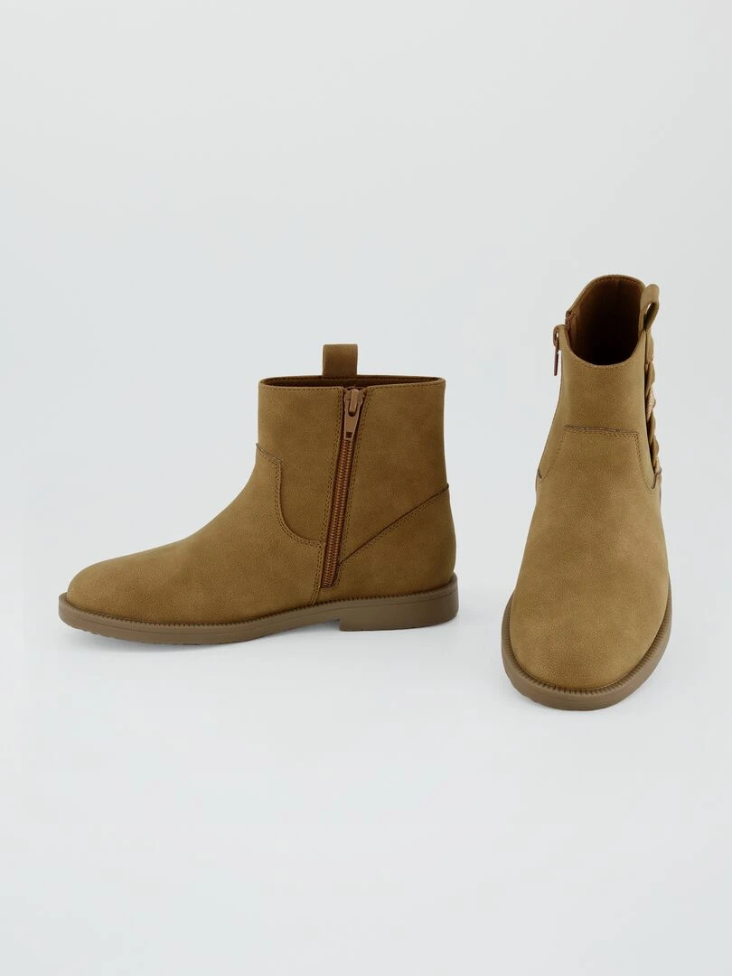 Boots en suédine   Marron