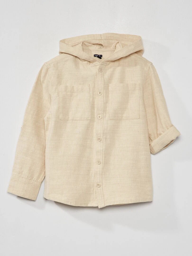 Chemise en lin et coton Beige