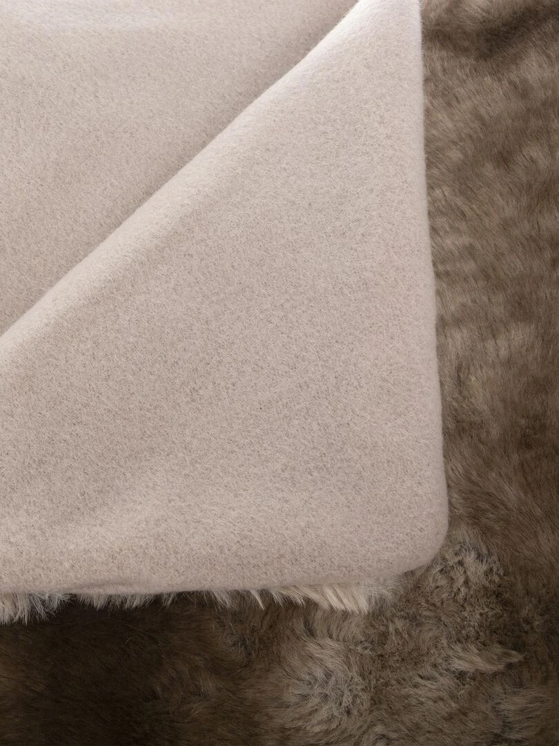 Plaid en imitation fourrure Beige