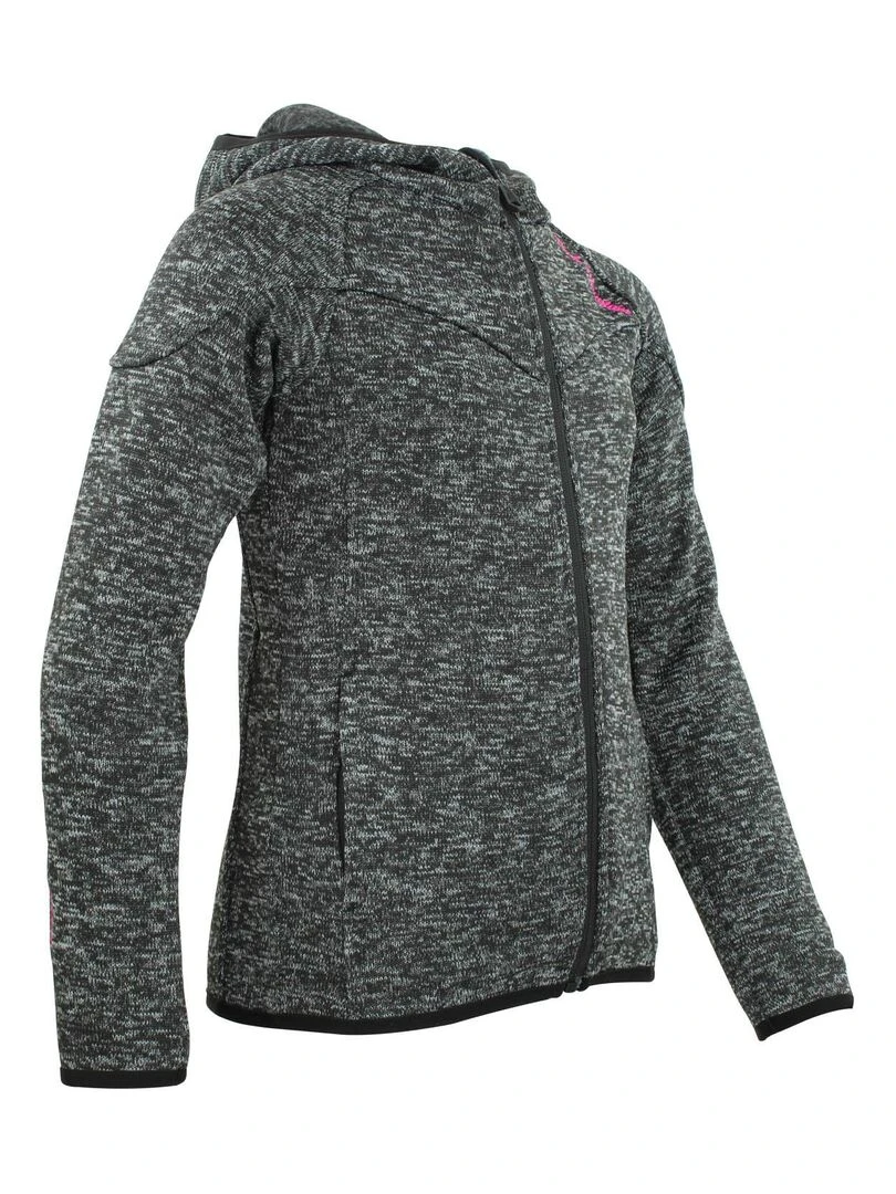 Blouson polaire fille GATORA   PEAK MOUNTAIN   Noir Noir