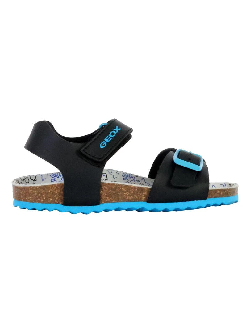 Sandale Cuir Enfant Geox Ghita Noir