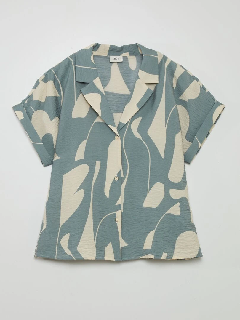 Chemise à col pyjama 'JDY' Beige/vert