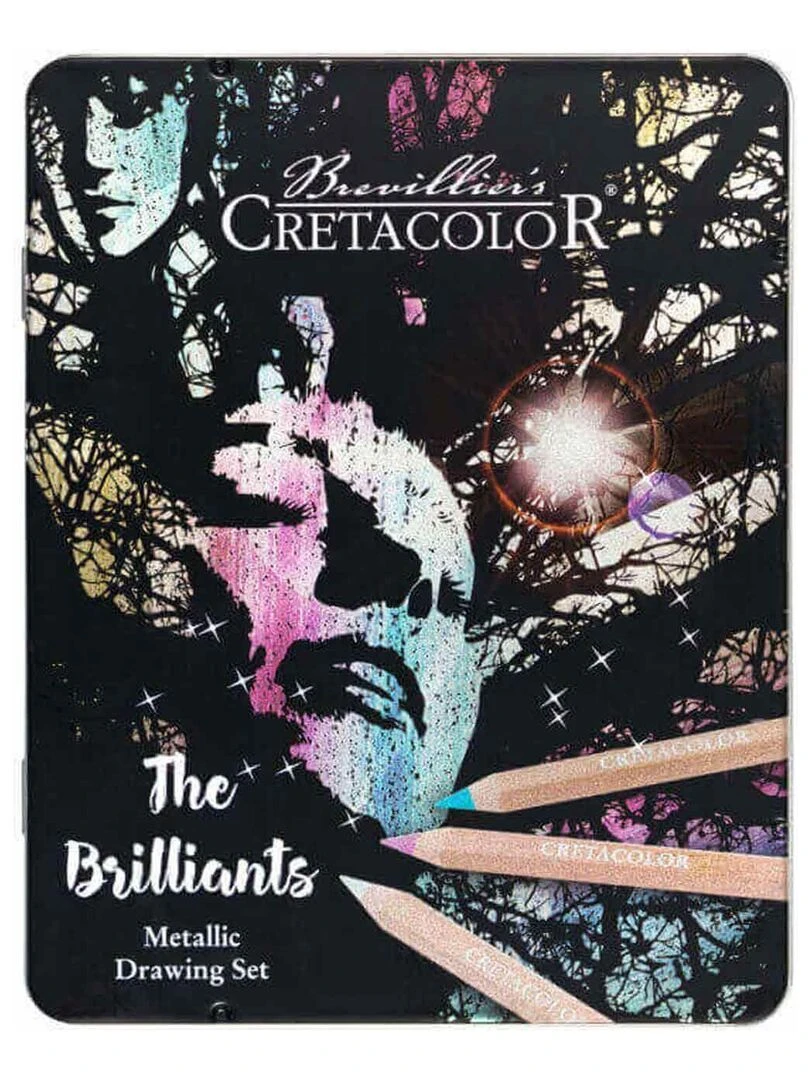 12 crayons de couleur brillants effet métallique   N/A