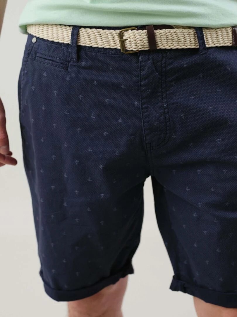Bermuda en coton pour homme 'Deeluxe'   Bleu marine