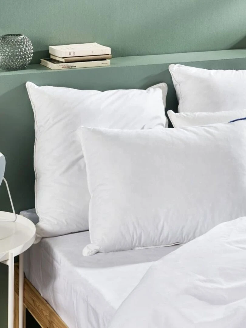 Bleu Câlin Lot 2 oreillers ergonomiques antia cariens Blanc