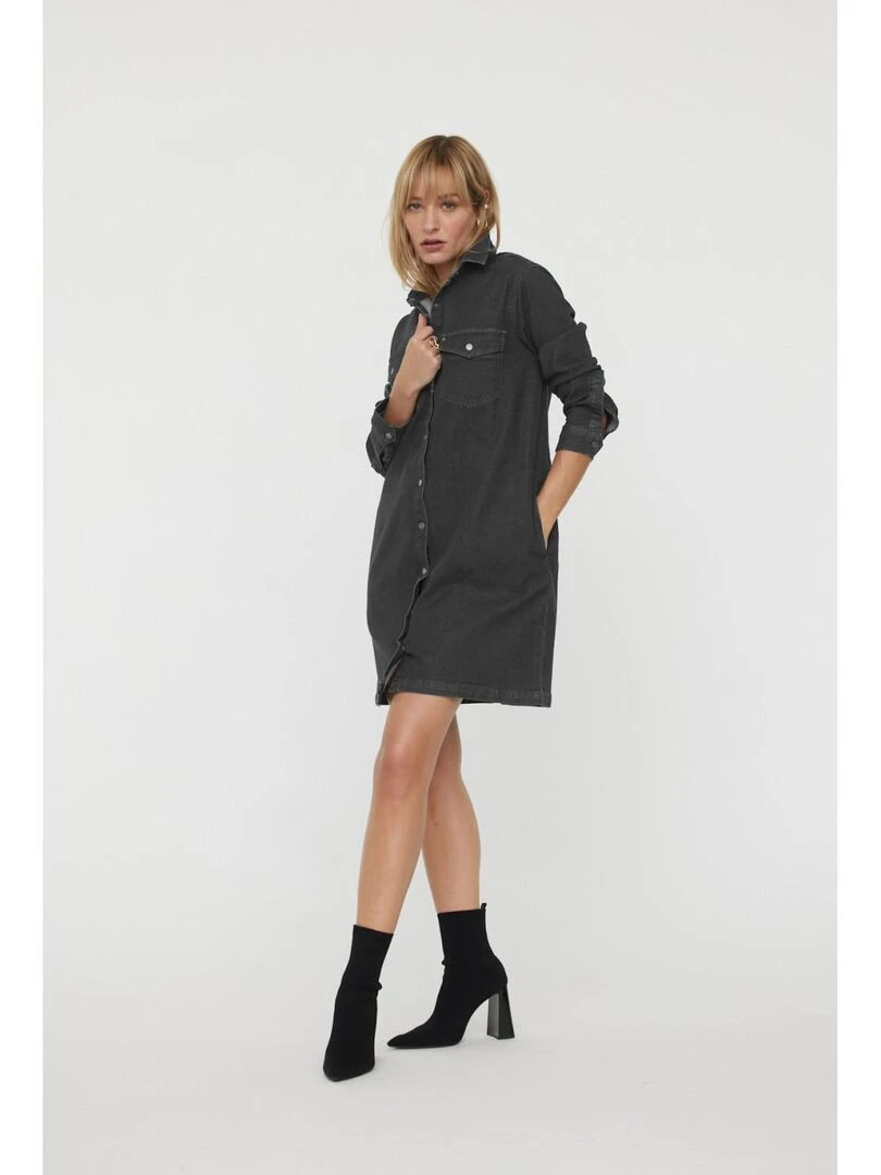 Lee Cooper Robe manches longues coton regular LOUISON Gris