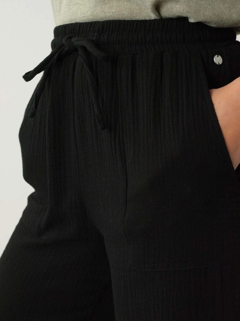 Pantalon décontracté long pour femme 'Deeluxe'   Noir
