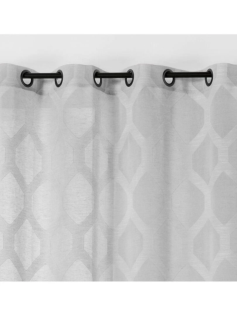 Voilage à motifs géométriques verticaux   Gris clair