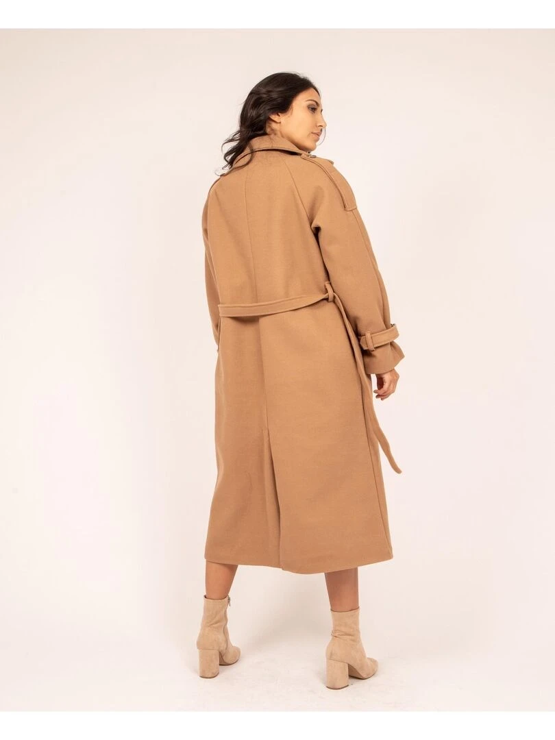 Manteau long UDOLY Marron caramel